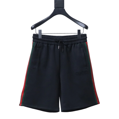 GUCCI Side Webbing Patch Logo Embroidery Shorts Set Style 1 01