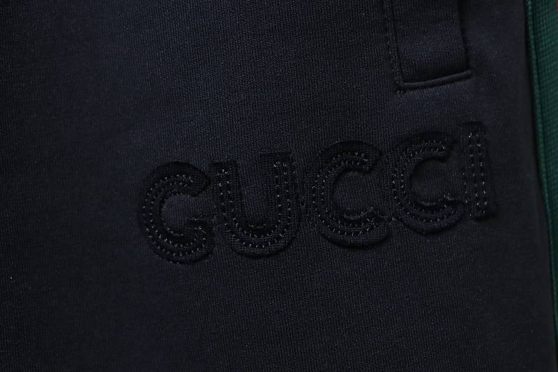 GUCCI Side Webbing Patch Logo Embroidery Shorts Set Style 1
