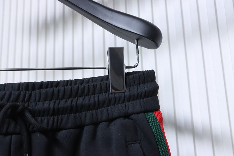 GUCCI Side Webbing Patch Logo Embroidery Shorts Set Style 1
