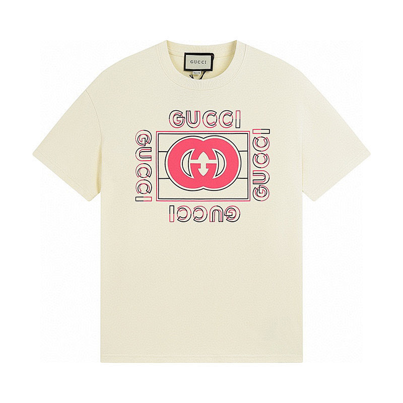 GUCCI Vintage Print Short Sleeve T-Shirt