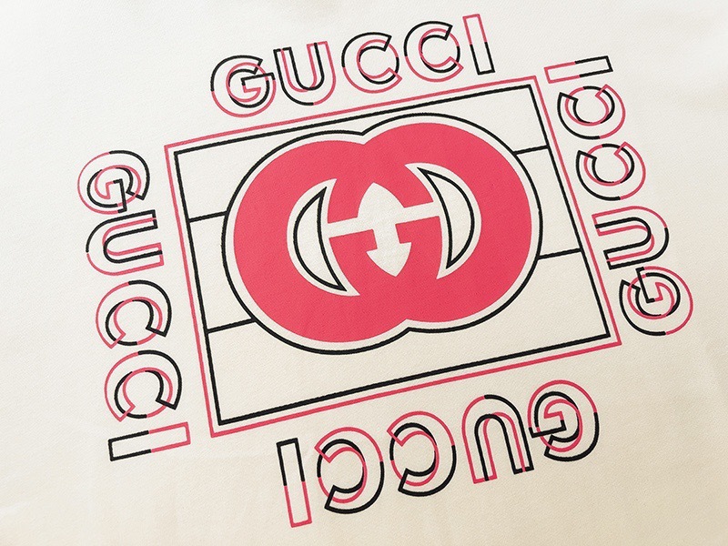 GUCCI Vintage Print Short Sleeve T-Shirt