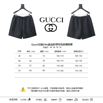 GUCCI Webbing Print Poplin Webbing Print Webbing New Season Shorts Style 2 02