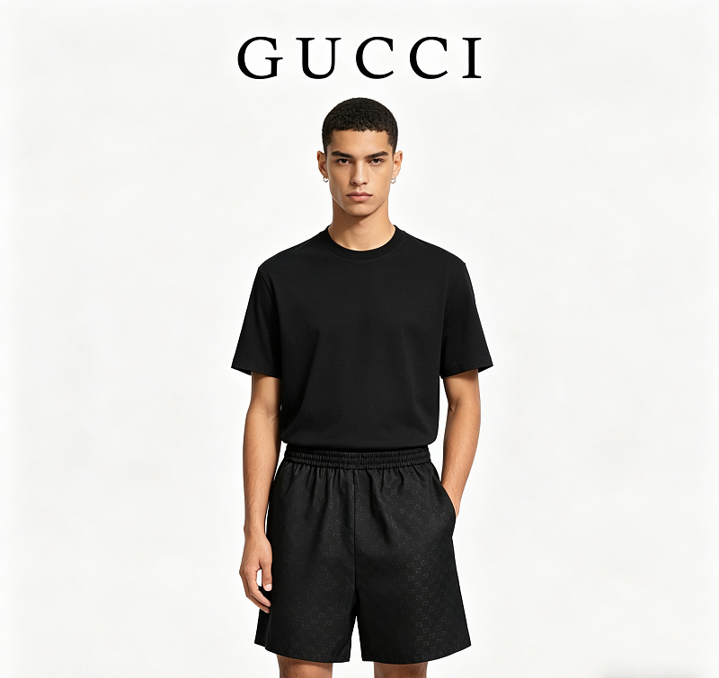 GUCCI Webbing Print Poplin Webbing Print Webbing New Season Shorts Style 2