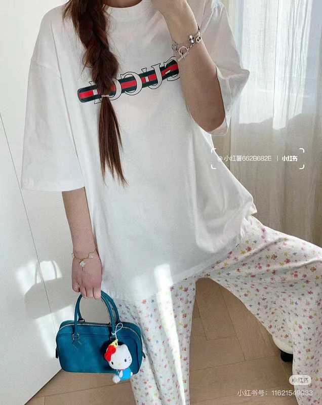 GUCCI Webbing Print Webbing Short Sleeve T-Shirt Style 1