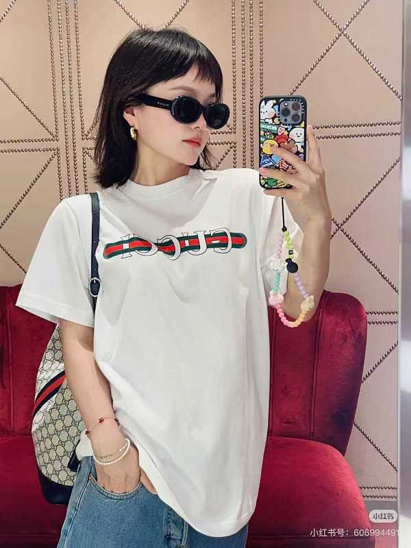 GUCCI Webbing Print Webbing Short Sleeve T-Shirt Style 1