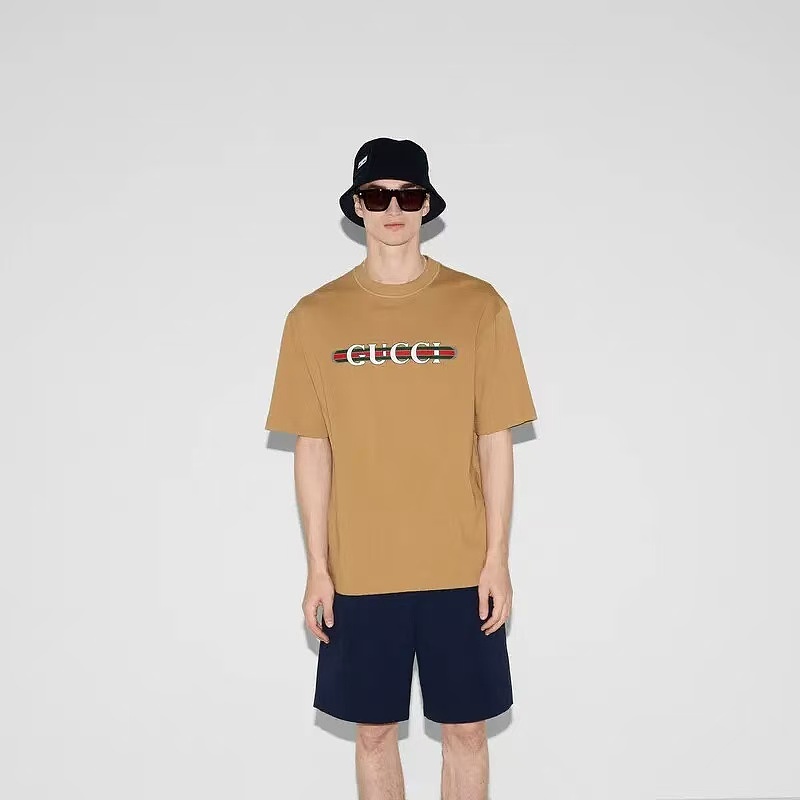 GUCCI Webbing Print Webbing Short Sleeve T-Shirt Style 2