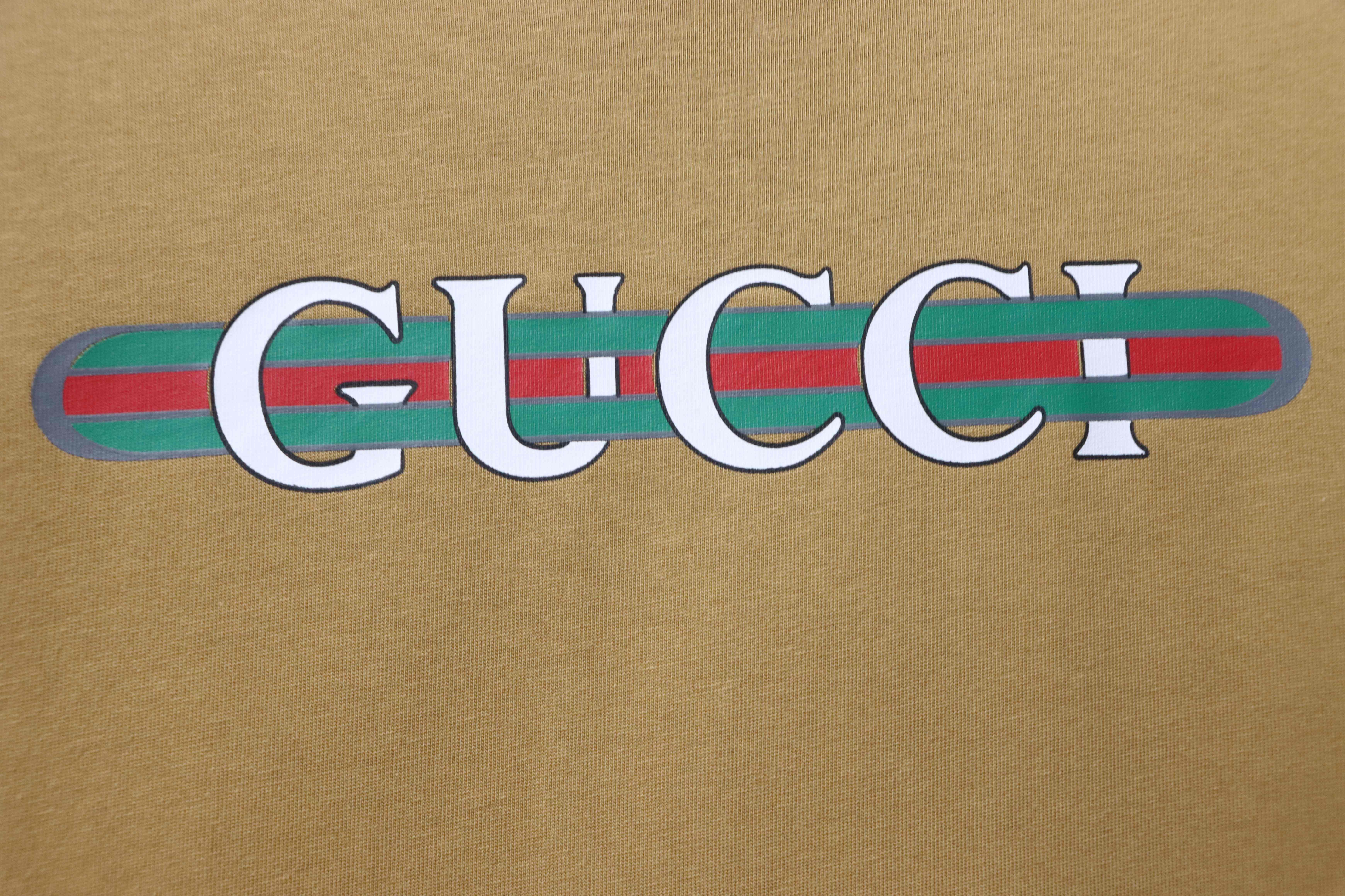 GUCCI Webbing Print Webbing Short Sleeve T-Shirt Style 2