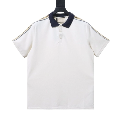 GUCCI Webbing Reflective Webbing Short Sleeve Polo Shirt Style 1 01