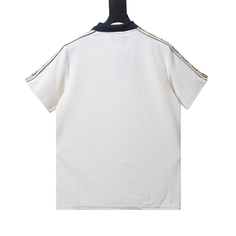 GUCCI Webbing Reflective Webbing Short Sleeve Polo Shirt Style 1