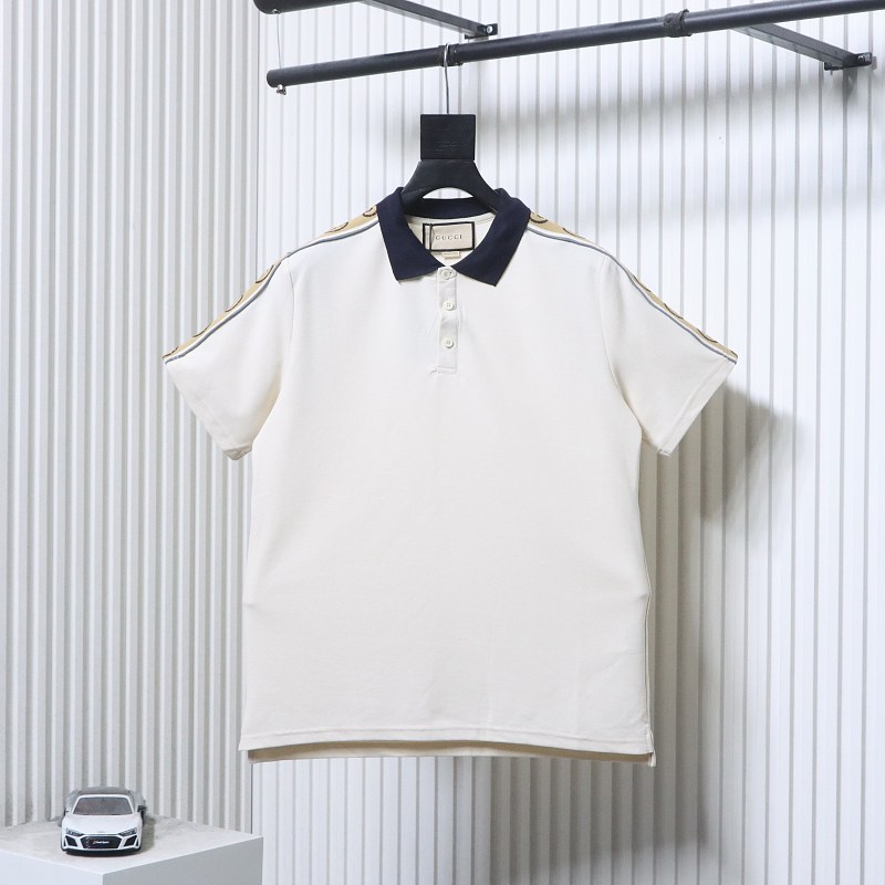 GUCCI Webbing Reflective Webbing Short Sleeve Polo Shirt Style 1