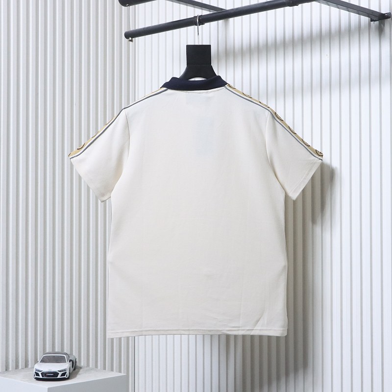 GUCCI Webbing Reflective Webbing Short Sleeve Polo Shirt Style 1