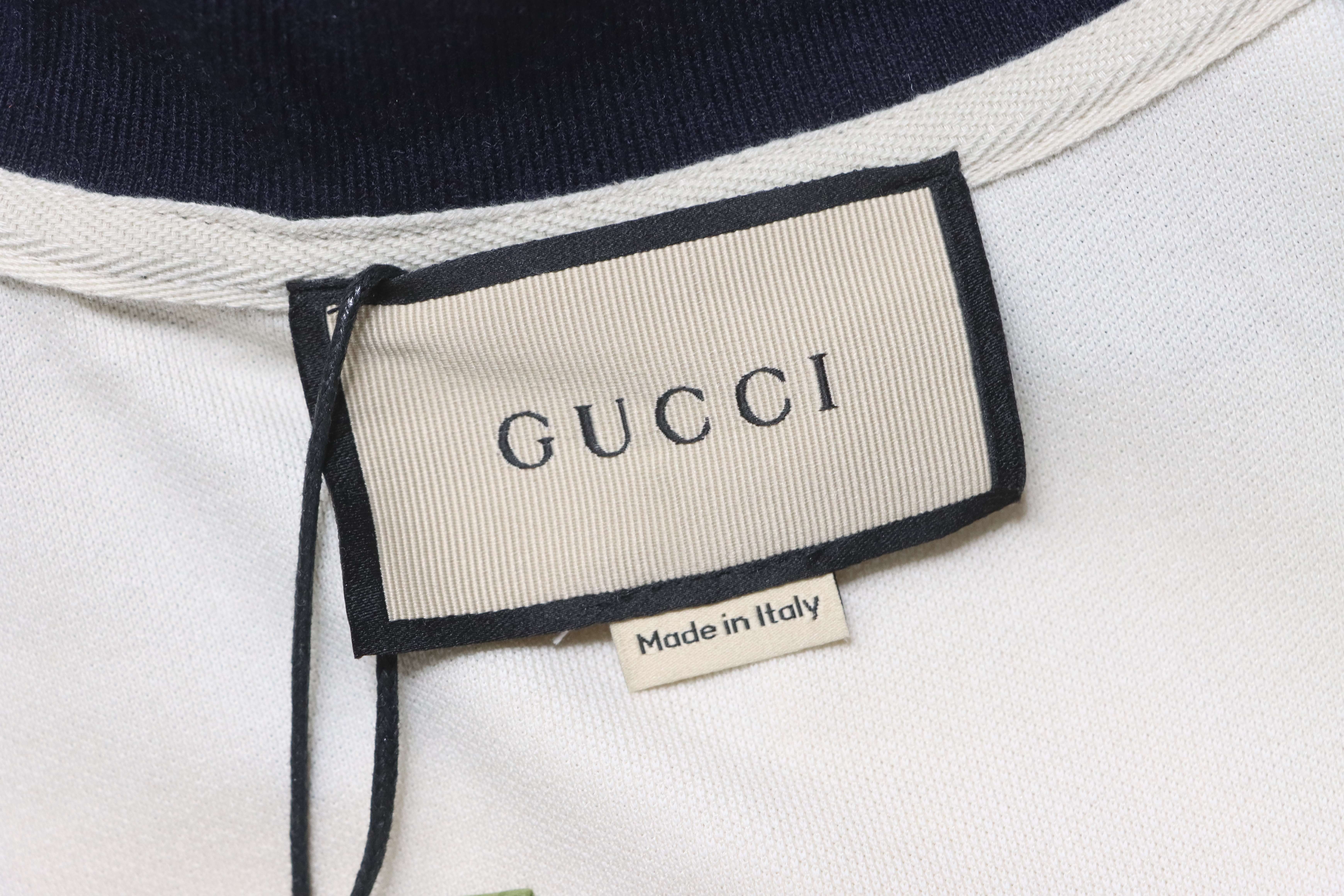 GUCCI Webbing Reflective Webbing Short Sleeve Polo Shirt Style 1