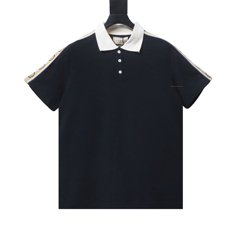 GUCCI Webbing Reflective Webbing Short Sleeve Polo Shirt Style 2