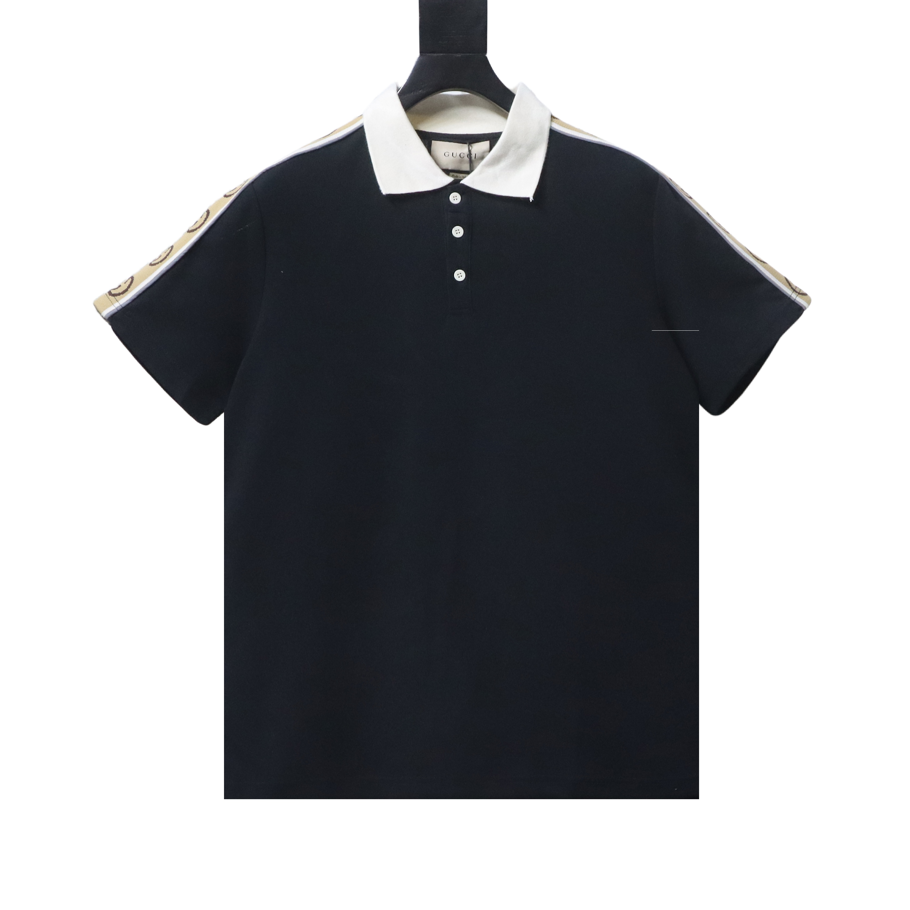GUCCI Webbing Reflective Webbing Short Sleeve Polo Shirt Style 2