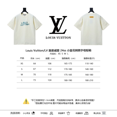 LOUIS VUITTON 24SS Letter Embroidery Short Sleeve T-Shirt 02
