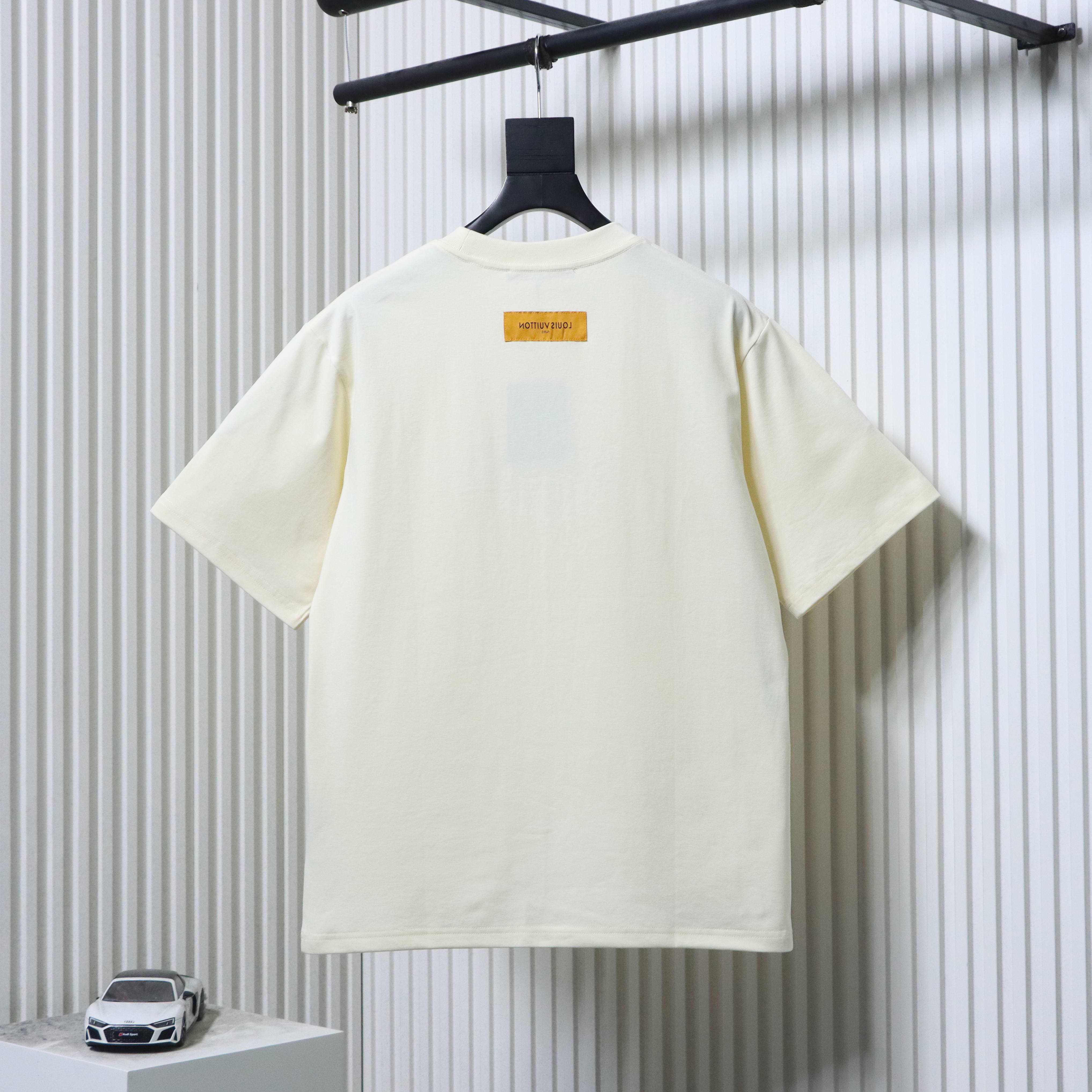 LOUIS VUITTON 24SS Letter Embroidery Short Sleeve T-Shirt