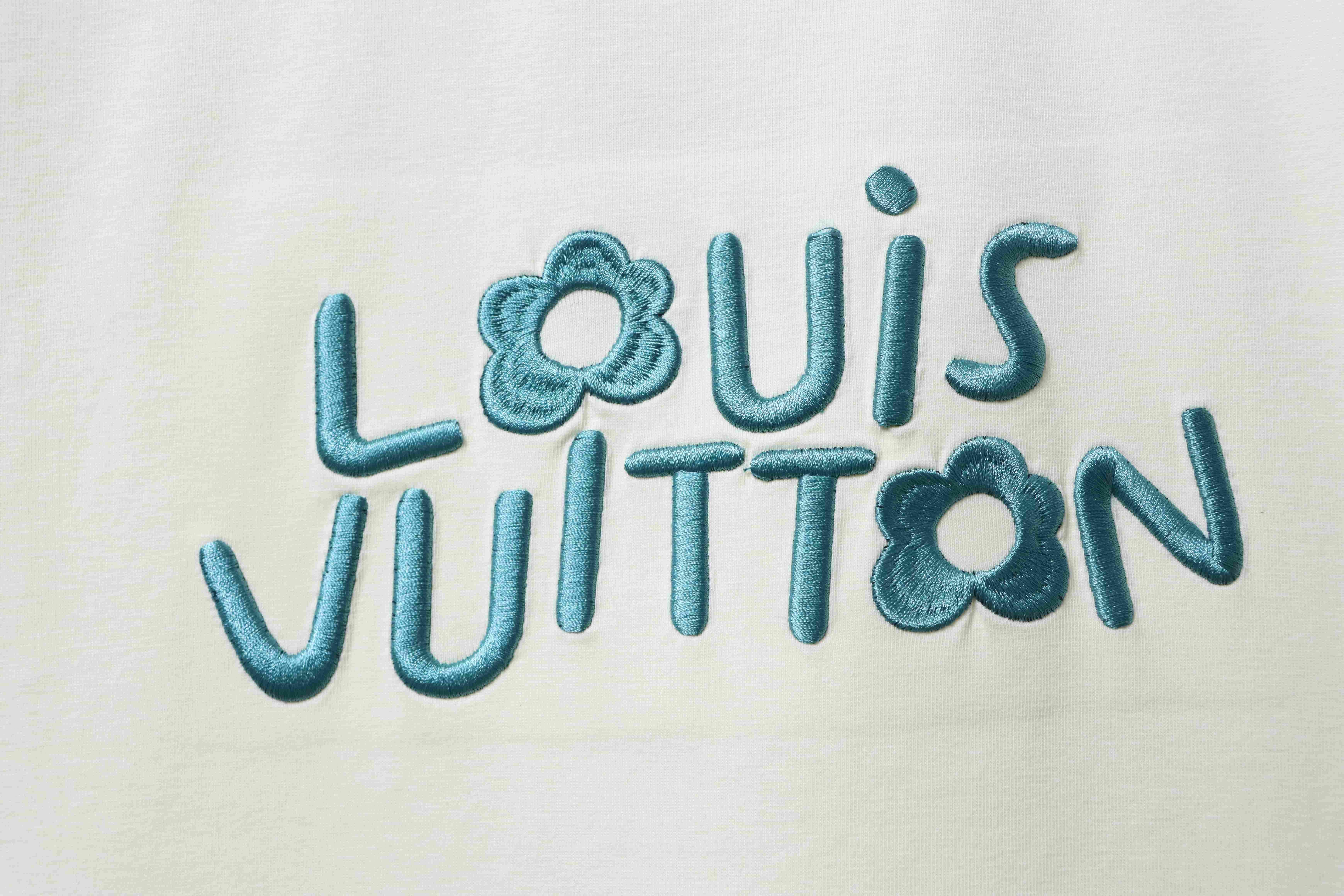 LOUIS VUITTON 24SS Letter Embroidery Short Sleeve T-Shirt
