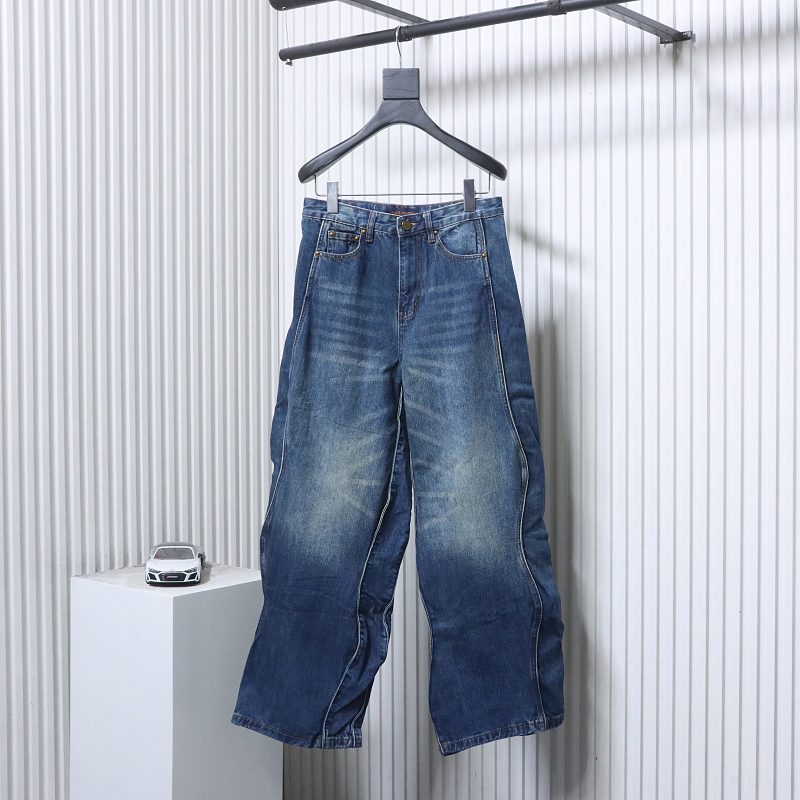 LOUIS VUITTON 25FW Line Denim Short Sleeve T-Shirt
