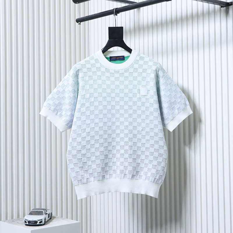 LOUIS VUITTON 25SS Checkerboard Gradient Short Sleeve T-Shirt