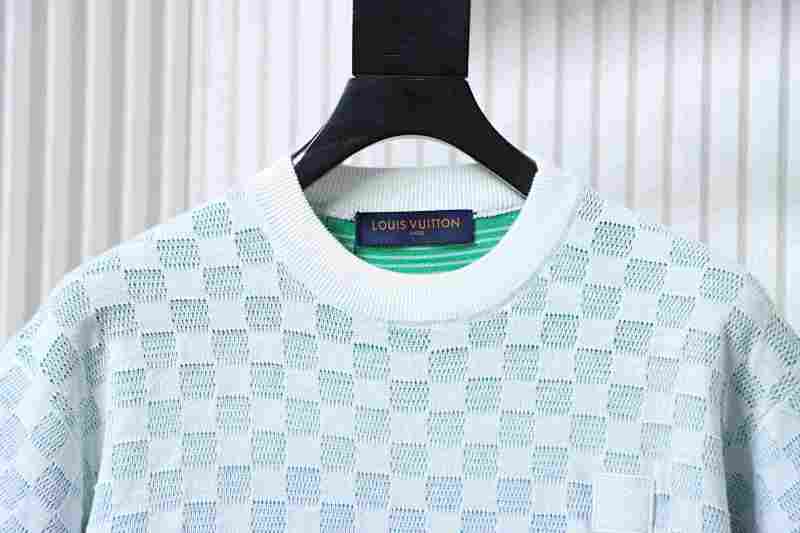 LOUIS VUITTON 25SS Checkerboard Gradient Short Sleeve T-Shirt