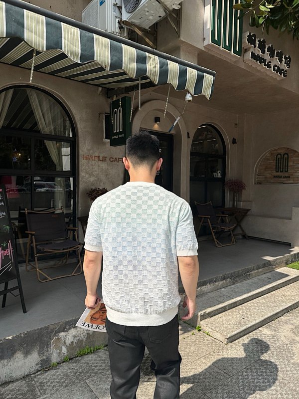 LOUIS VUITTON 25SS Checkerboard Gradient Short Sleeve T-Shirt
