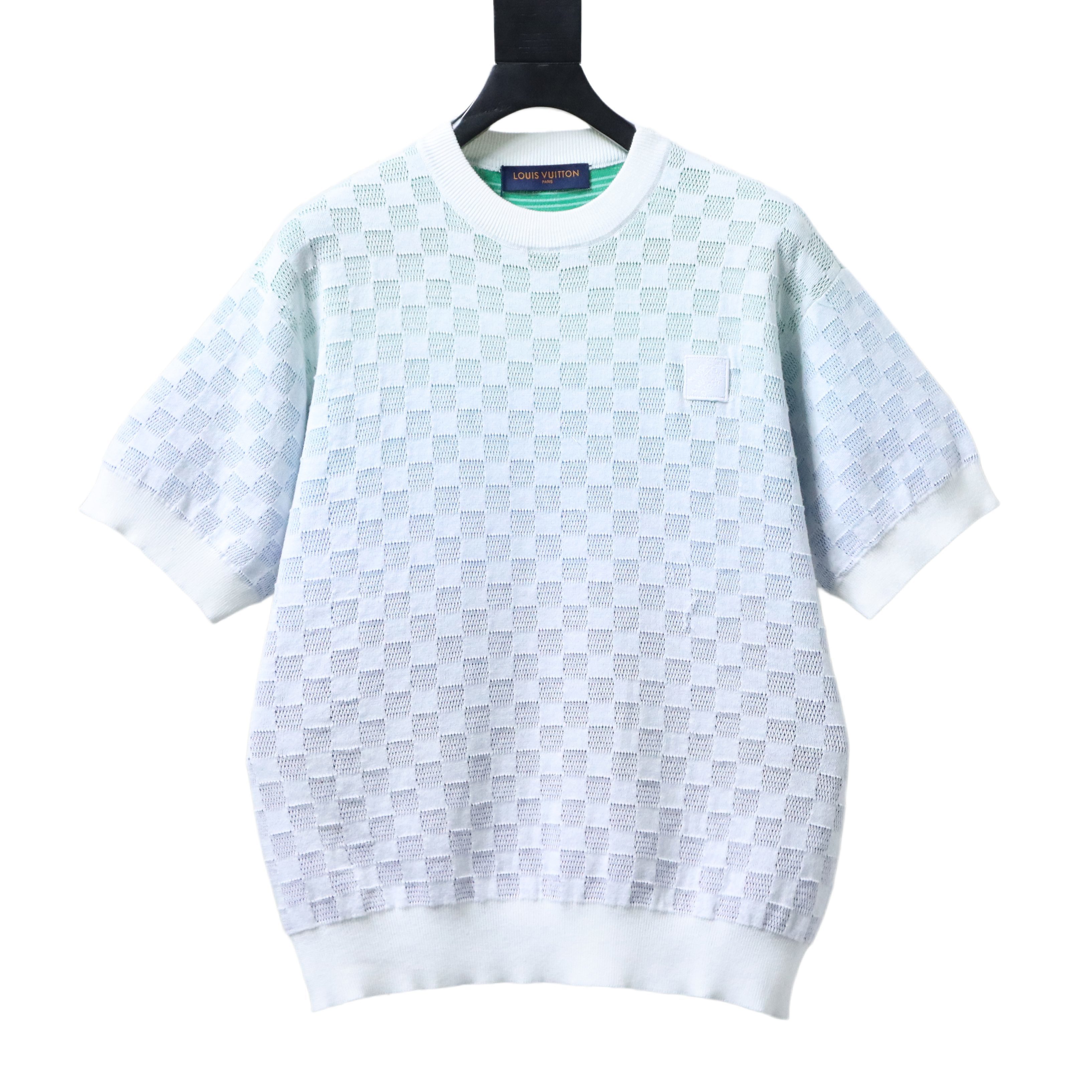 LOUIS VUITTON 25SS Checkerboard Gradient Short Sleeve T-Shirt