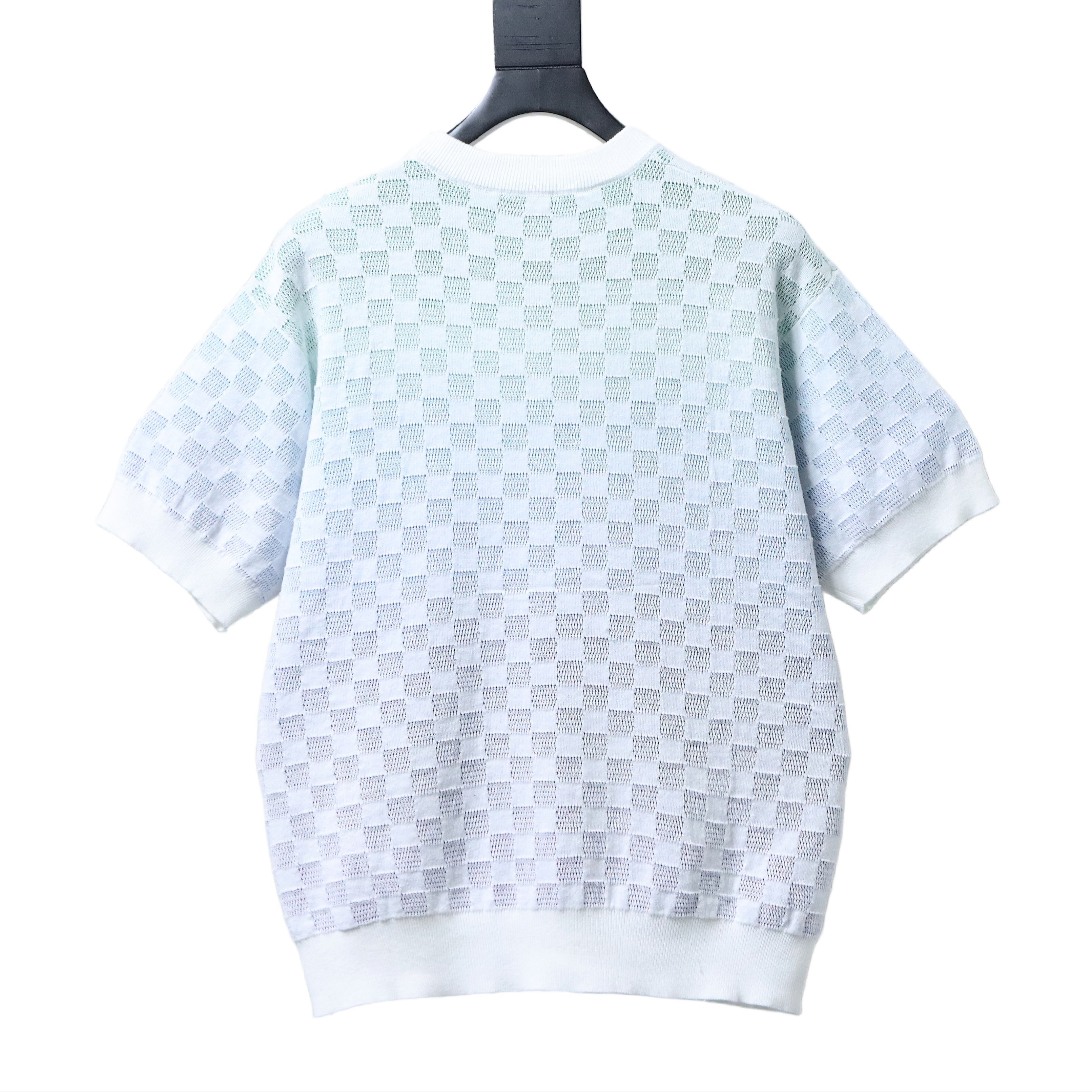 LOUIS VUITTON 25SS Checkerboard Gradient Short Sleeve T-Shirt