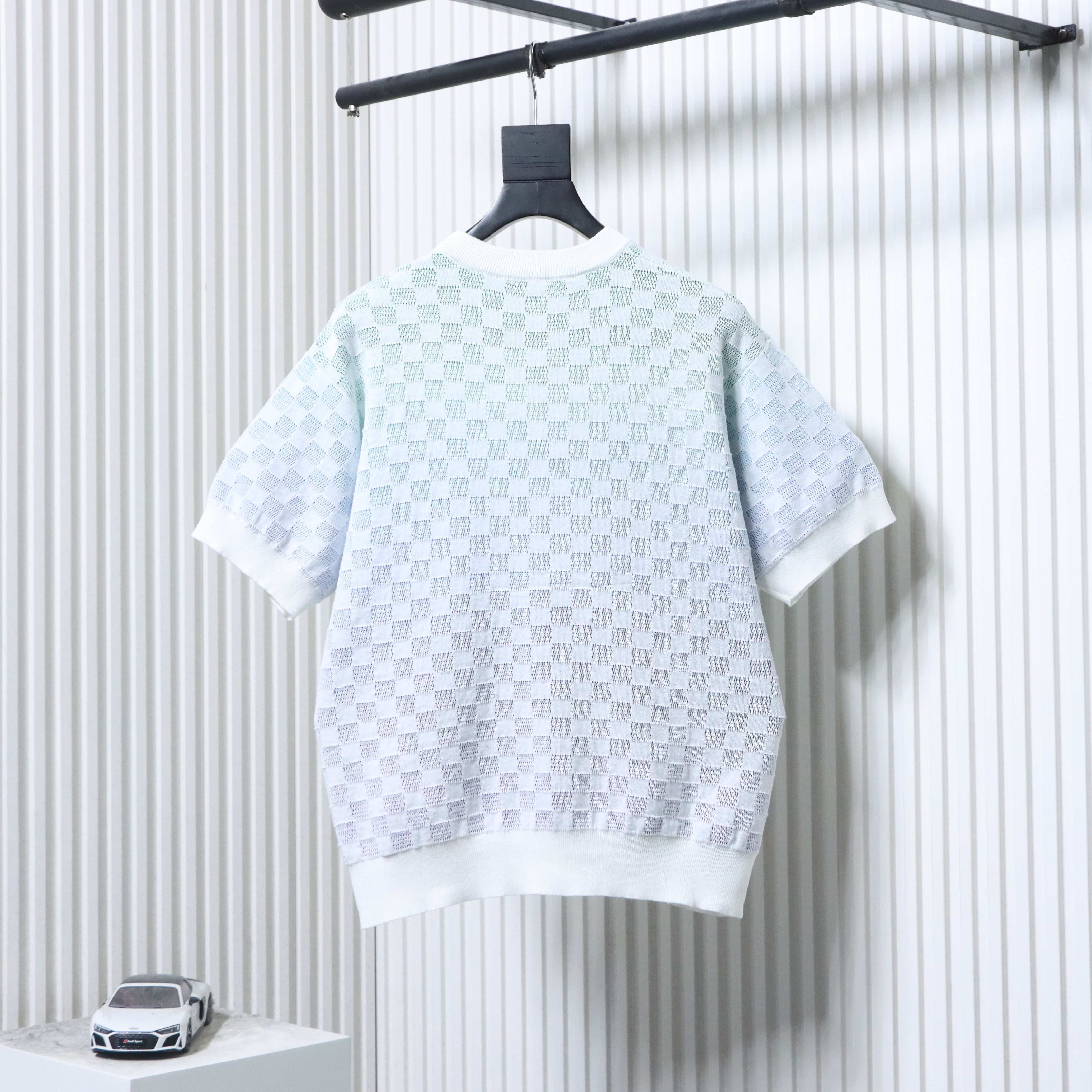 LOUIS VUITTON 25SS Checkerboard Gradient Short Sleeve T-Shirt