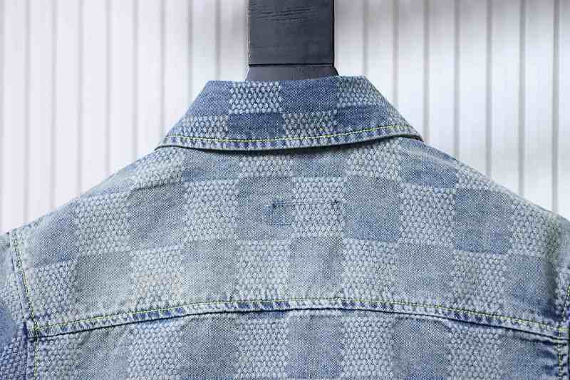 LOUIS VUITTON 25SS Checkerboard Set Denim Short Sleeve Shirt Style 2