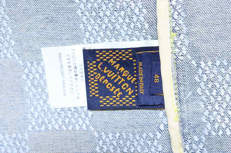 LOUIS VUITTON 25SS Checkerboard Set Denim Short Sleeve Shirt Style 2