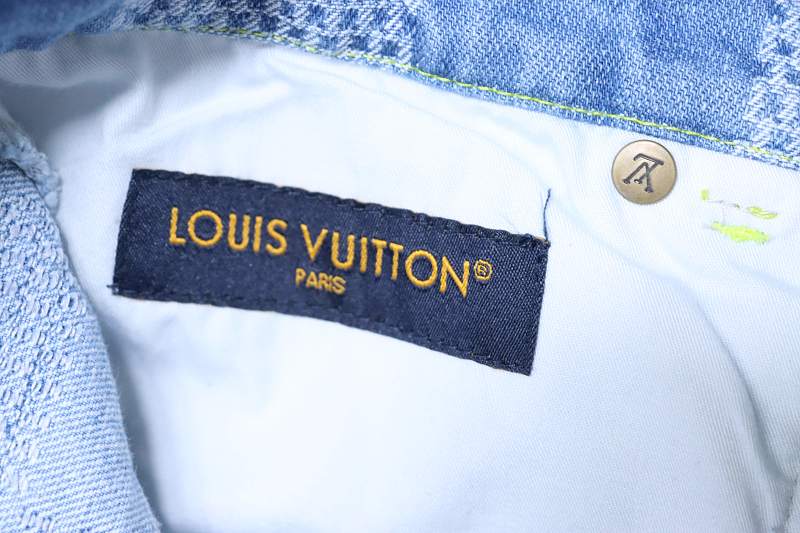 LOUIS VUITTON 25SS Checkerboard Set Denim Shorts Style 1