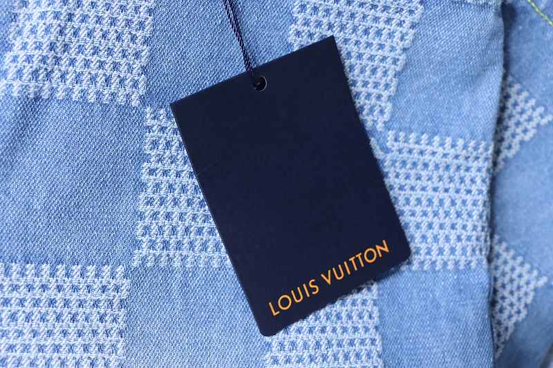 LOUIS VUITTON 25SS Checkerboard Set Denim Shorts Style 1