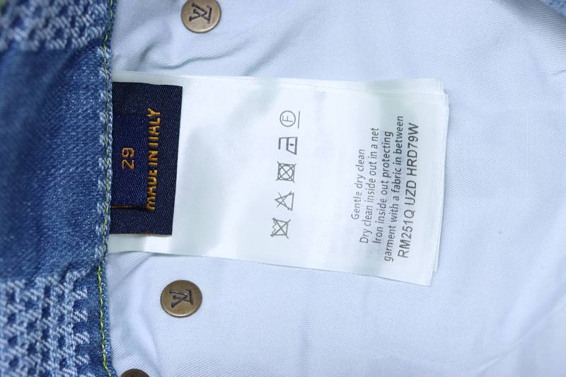 LOUIS VUITTON 25SS Checkerboard Set Denim Shorts Style 1