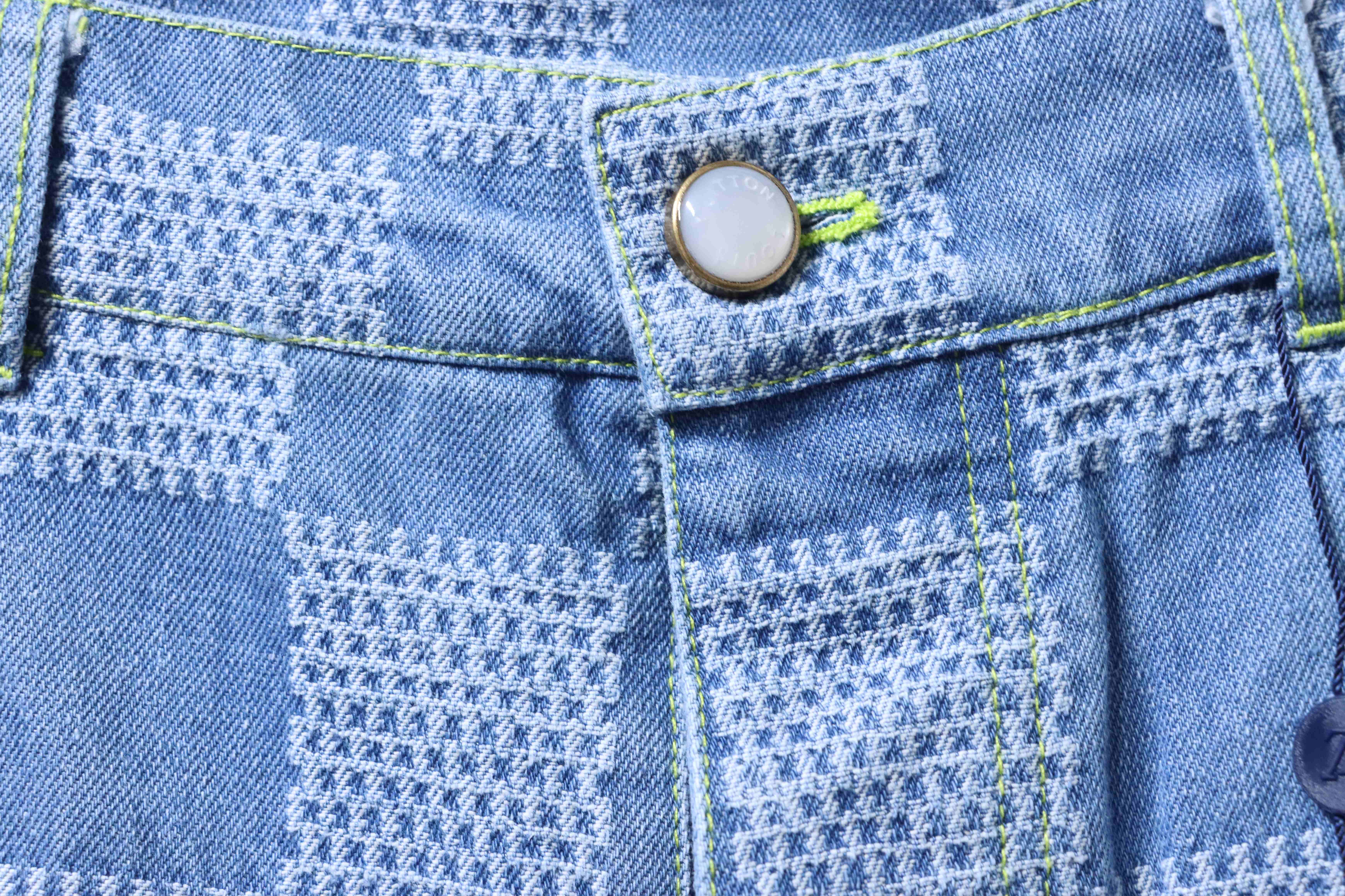 LOUIS VUITTON 25SS Checkerboard Set Denim Shorts Style 1