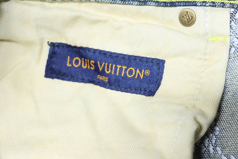 LOUIS VUITTON 25SS Checkerboard Set Denim Shorts Style 2