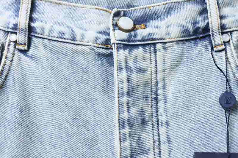 LOUIS VUITTON 25SS Embroidery Denim Logo Shorts