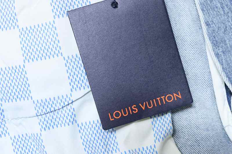 LOUIS VUITTON 25SS Embroidery Denim Logo Shorts