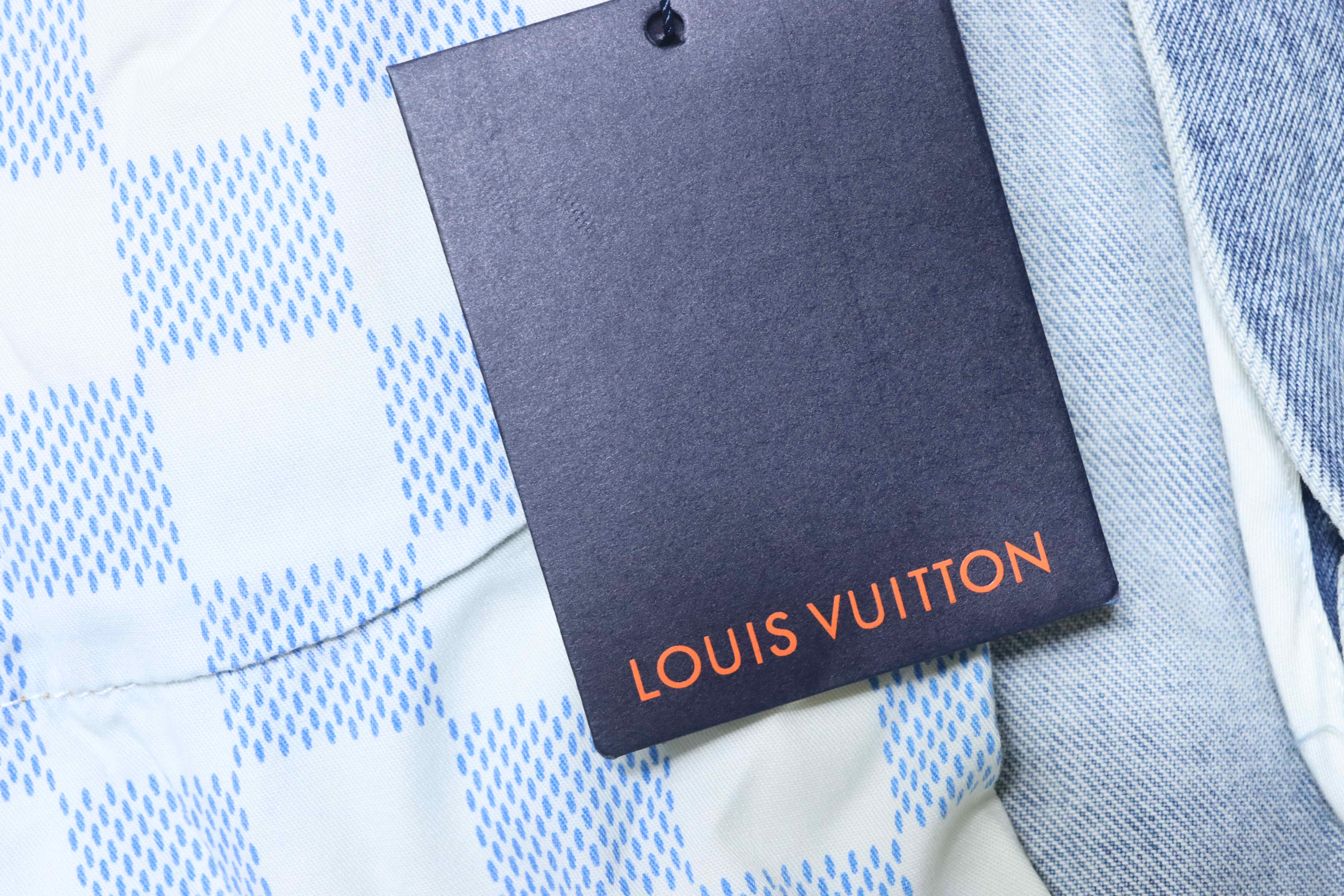 LOUIS VUITTON 25SS Embroidery Denim Logo Shorts