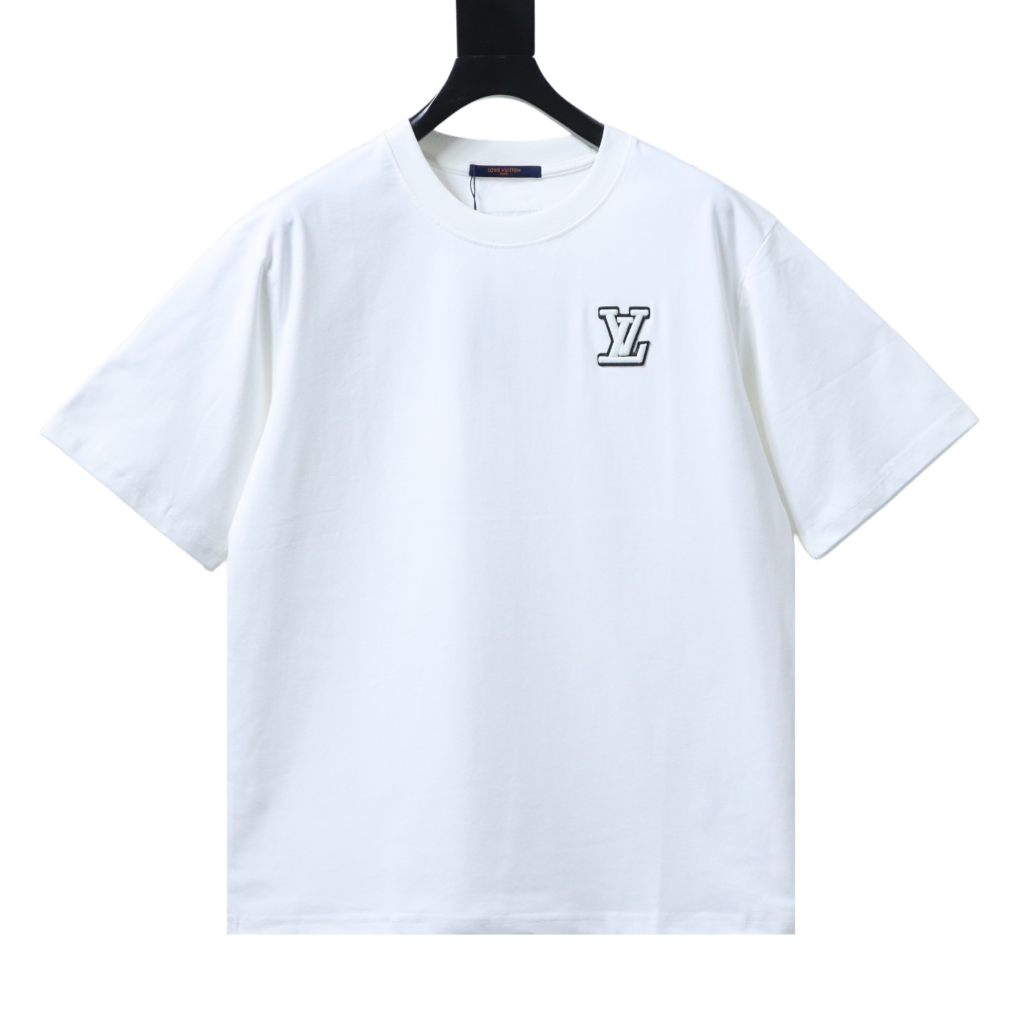 LOUIS VUITTON 25SS Embroidery Logo Black White Short Sleeve T-Shirt