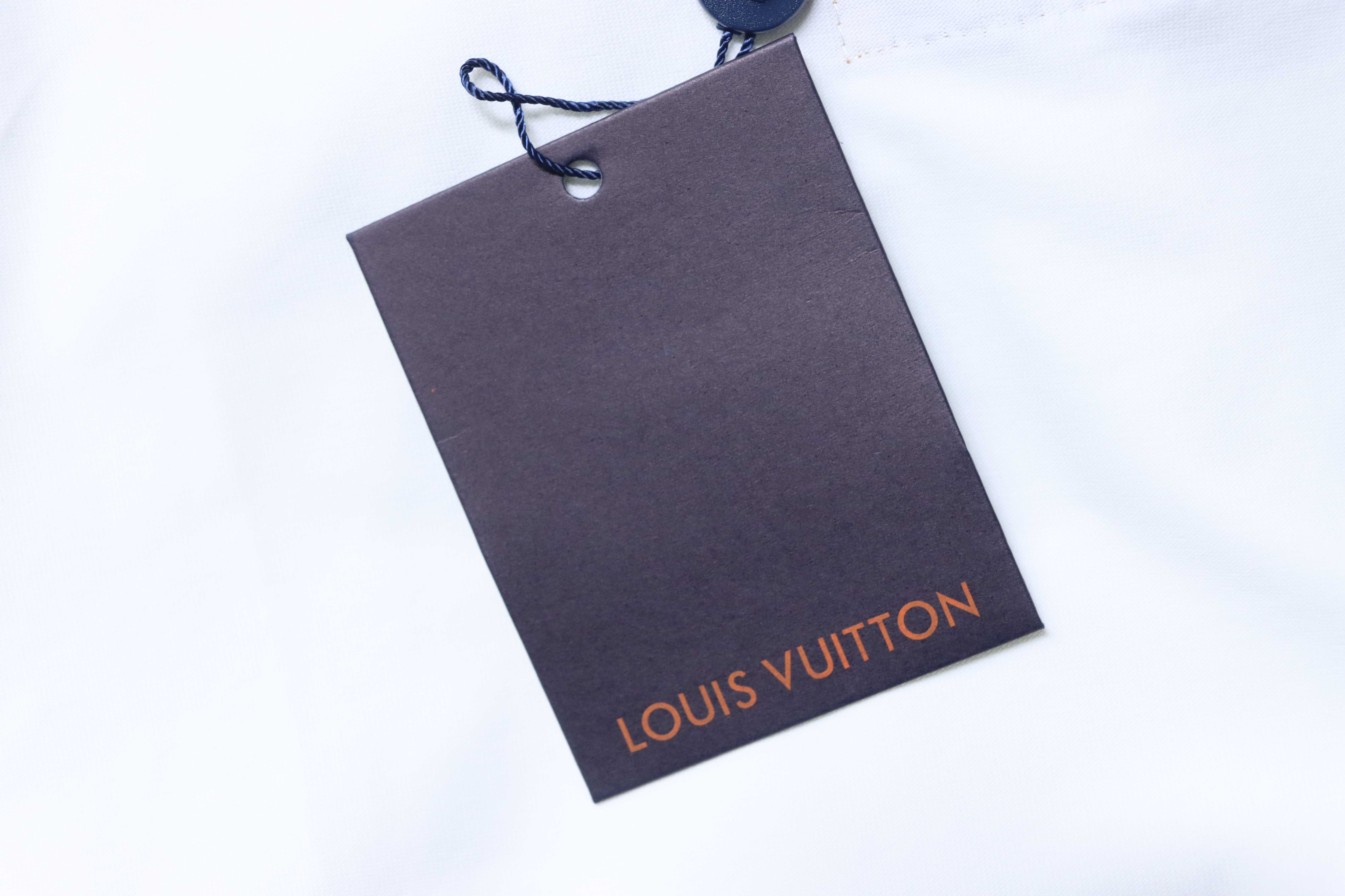 LOUIS VUITTON 25SS Embroidery Logo Black White Short Sleeve T-Shirt