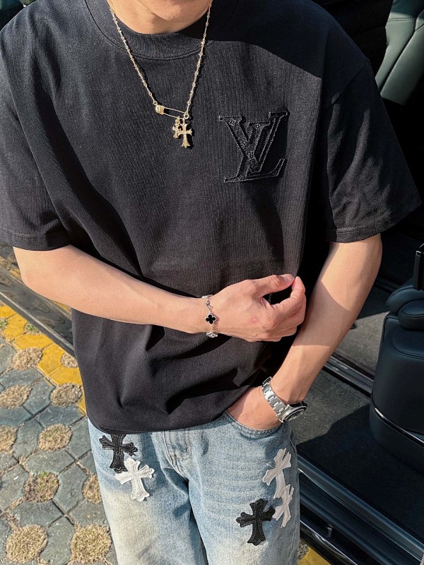 LOUIS VUITTON 25SS Embroidery Logo Short Sleeve T-Shirt Style 6