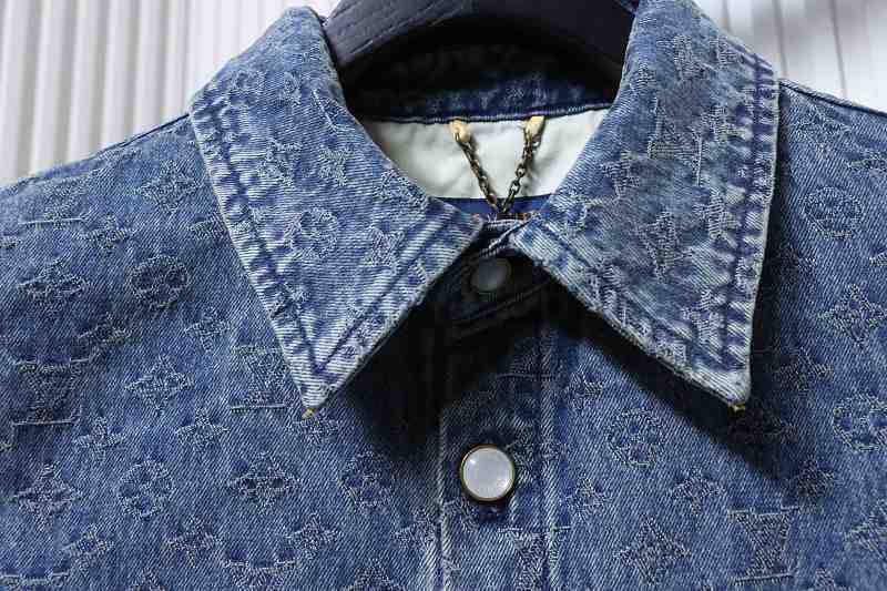 LOUIS VUITTON 25SS Full Monogram Jacquard Set Denim Short Sleeve Shirt Style 1