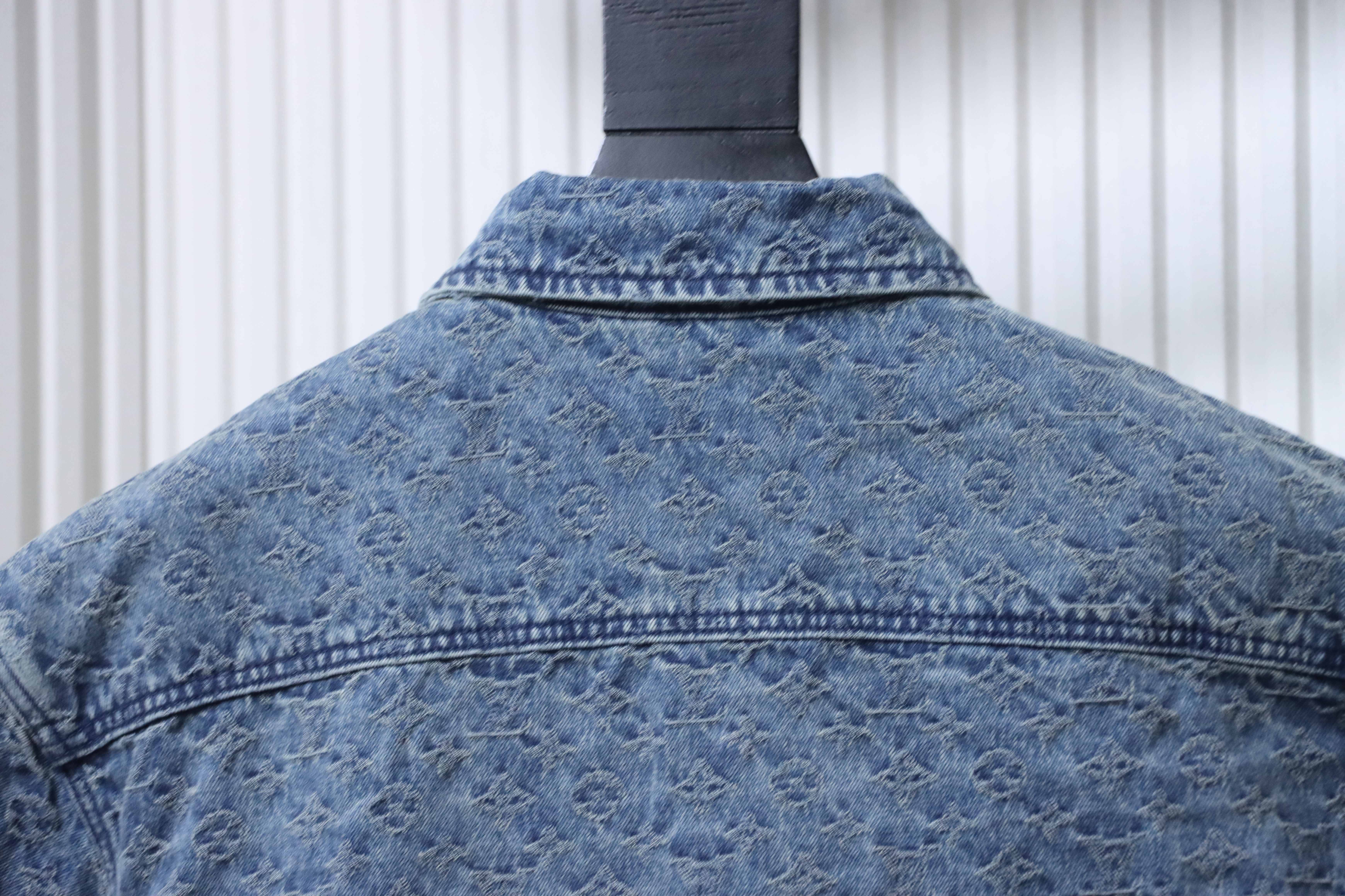 LOUIS VUITTON 25SS Full Monogram Jacquard Set Denim Short Sleeve Shirt Style 1