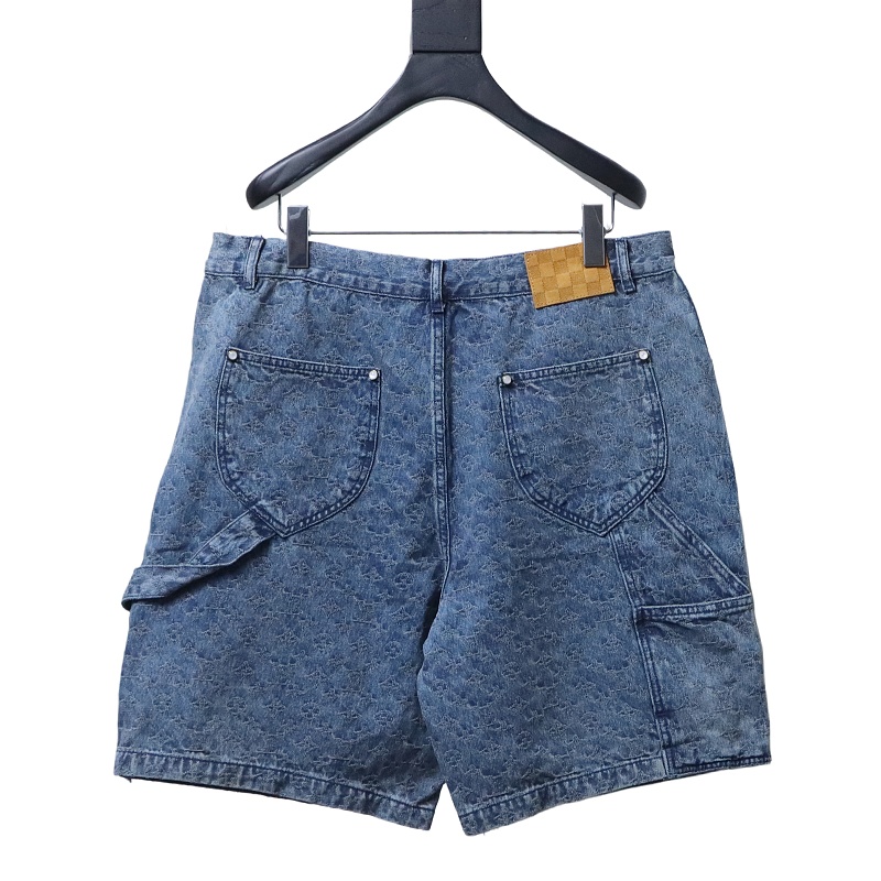LOUIS VUITTON 25SS Full Monogram Jacquard Set Denim Shorts Style 1