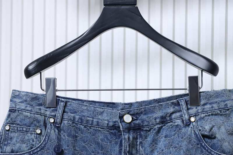 LOUIS VUITTON 25SS Full Monogram Jacquard Set Denim Shorts Style 1