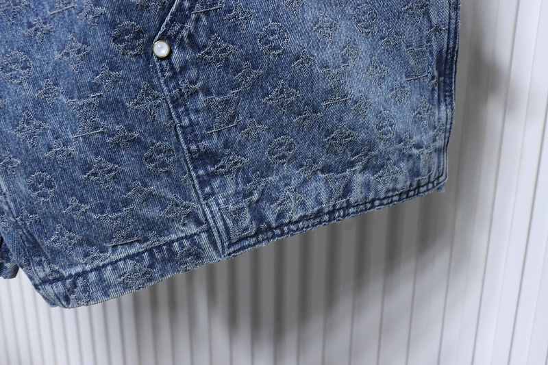 LOUIS VUITTON 25SS Full Monogram Jacquard Set Denim Shorts Style 1