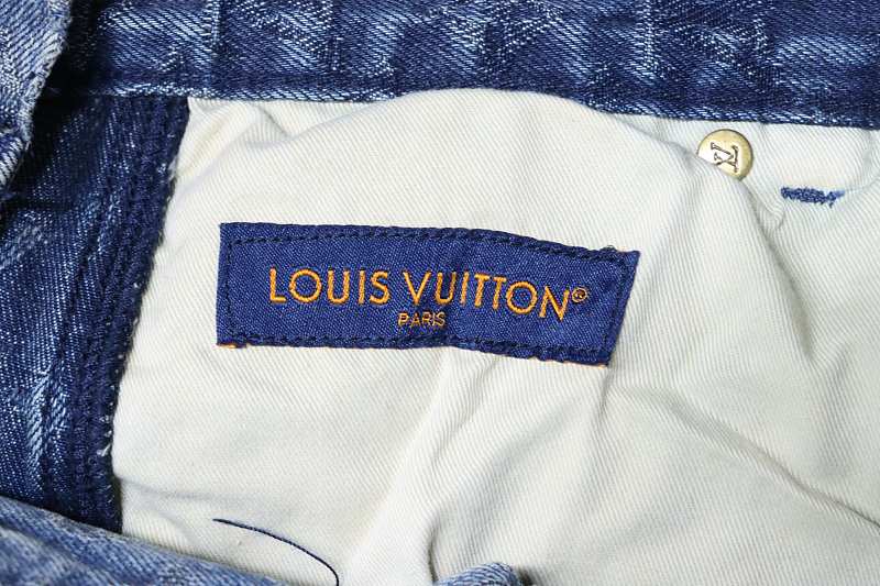 LOUIS VUITTON 25SS Full Monogram Jacquard Set Denim Shorts Style 1