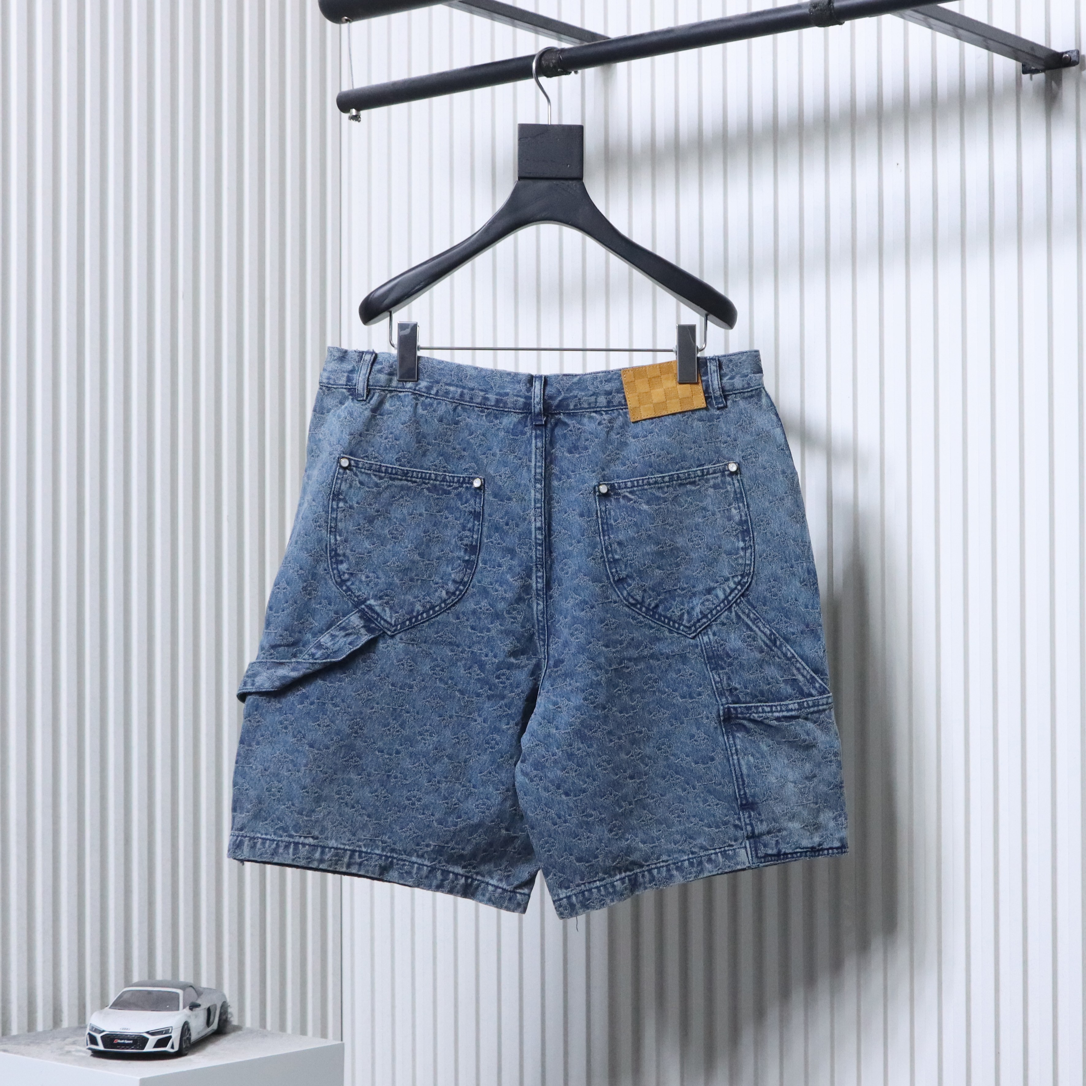 LOUIS VUITTON 25SS Full Monogram Jacquard Set Denim Shorts Style 1