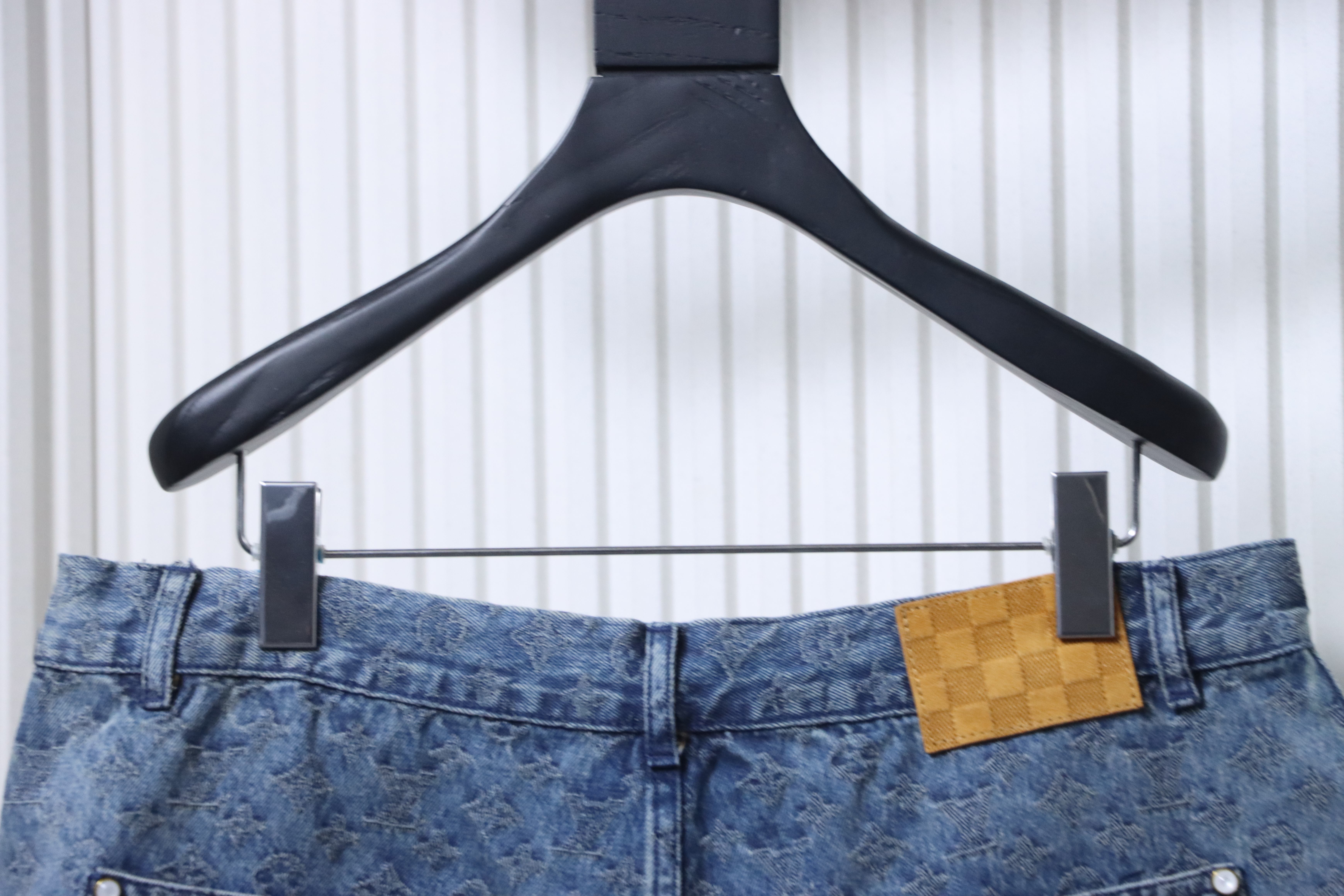 LOUIS VUITTON 25SS Full Monogram Jacquard Set Denim Shorts Style 1