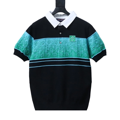 LOUIS VUITTON 25SS Monogram Jacquard Gradient Monogram Gradient Short Sleeve Polo Shirt 01